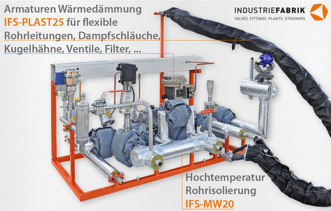 Industrieisolierung - Wärmedämmung für Armaturen und Rohrleitungen in der Industrie - Hersteller