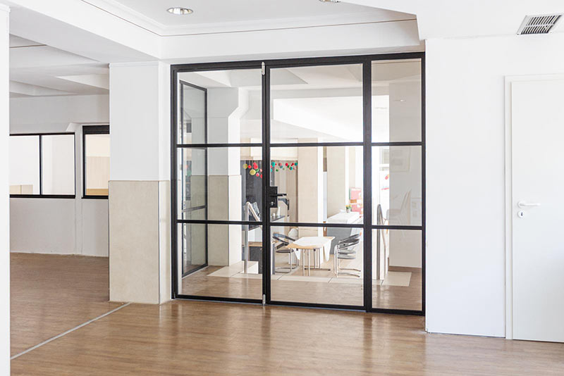 Stahl Meister Lofttuer Glastrennwand Buero Office Stahl Glas Detail Raumtrenner 826A3644